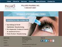 Tablet Screenshot of pillar5pharma.com